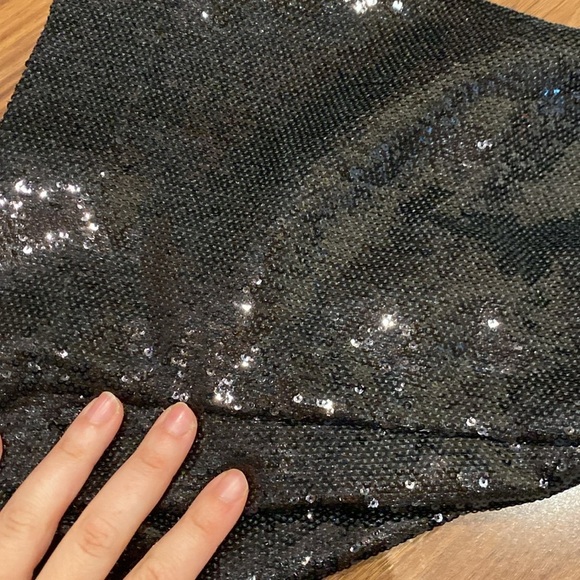 Simona Corsellini / black flare sequin pants trousers 42 - Picture 4 of 4